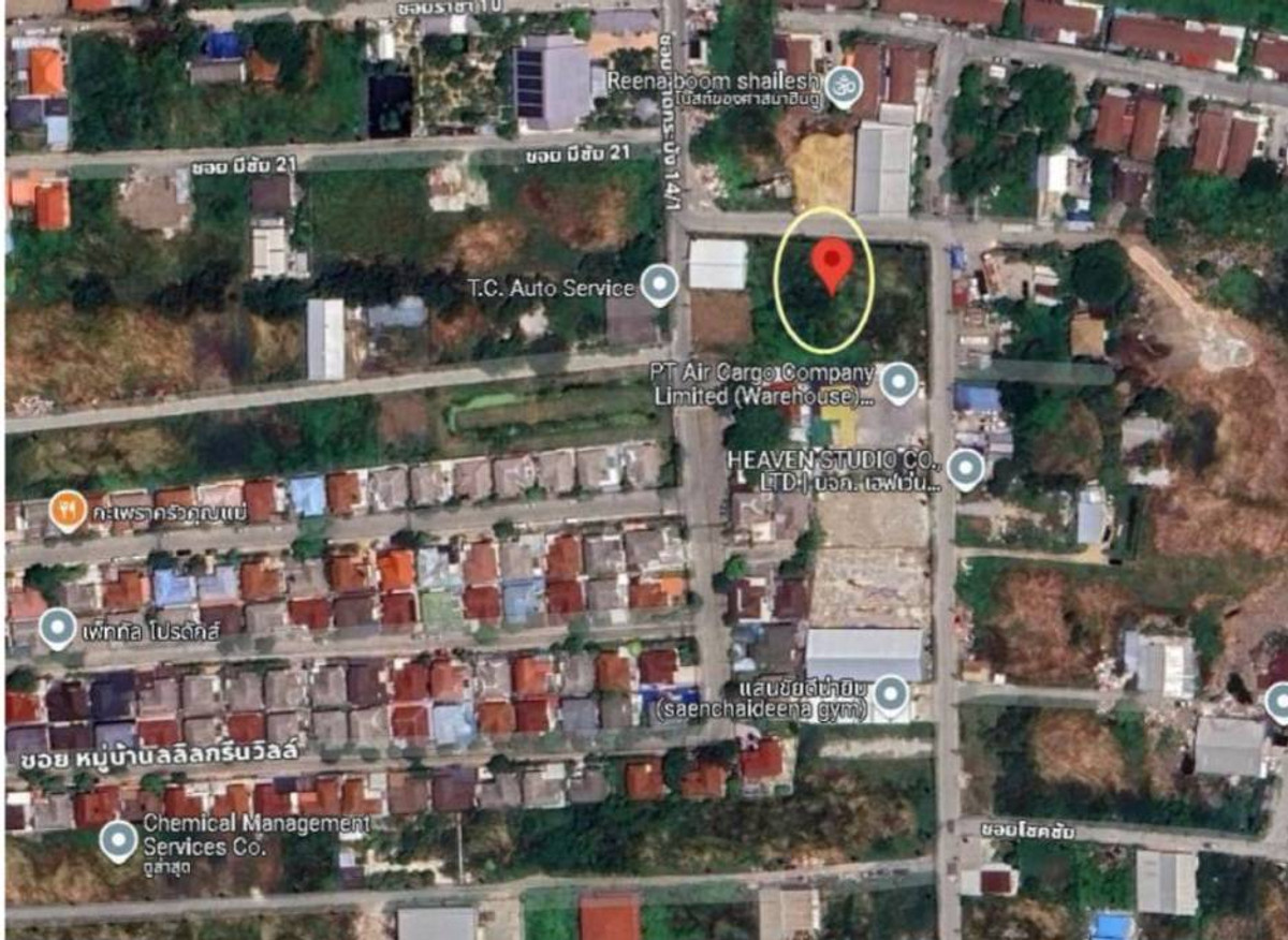 LPLK101 ให้เช่า ที่ดิน ในซอย ลาดกระบัง 14/1 ที่ดิน 201 ตรว. หน้ากว้าง 23 เมตร ลึก 39 เมตร เดือนละ 30,000 บาท 064-959-8900